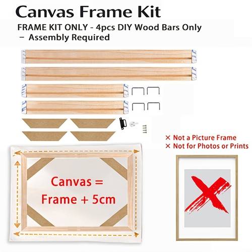 diy canvas frame kit wooden stretcher bars with accessories frame kit only no canvas included easy assembly canvas 5cm larger for painting artwork in 30x40 40x50 40x60 50x70cm
