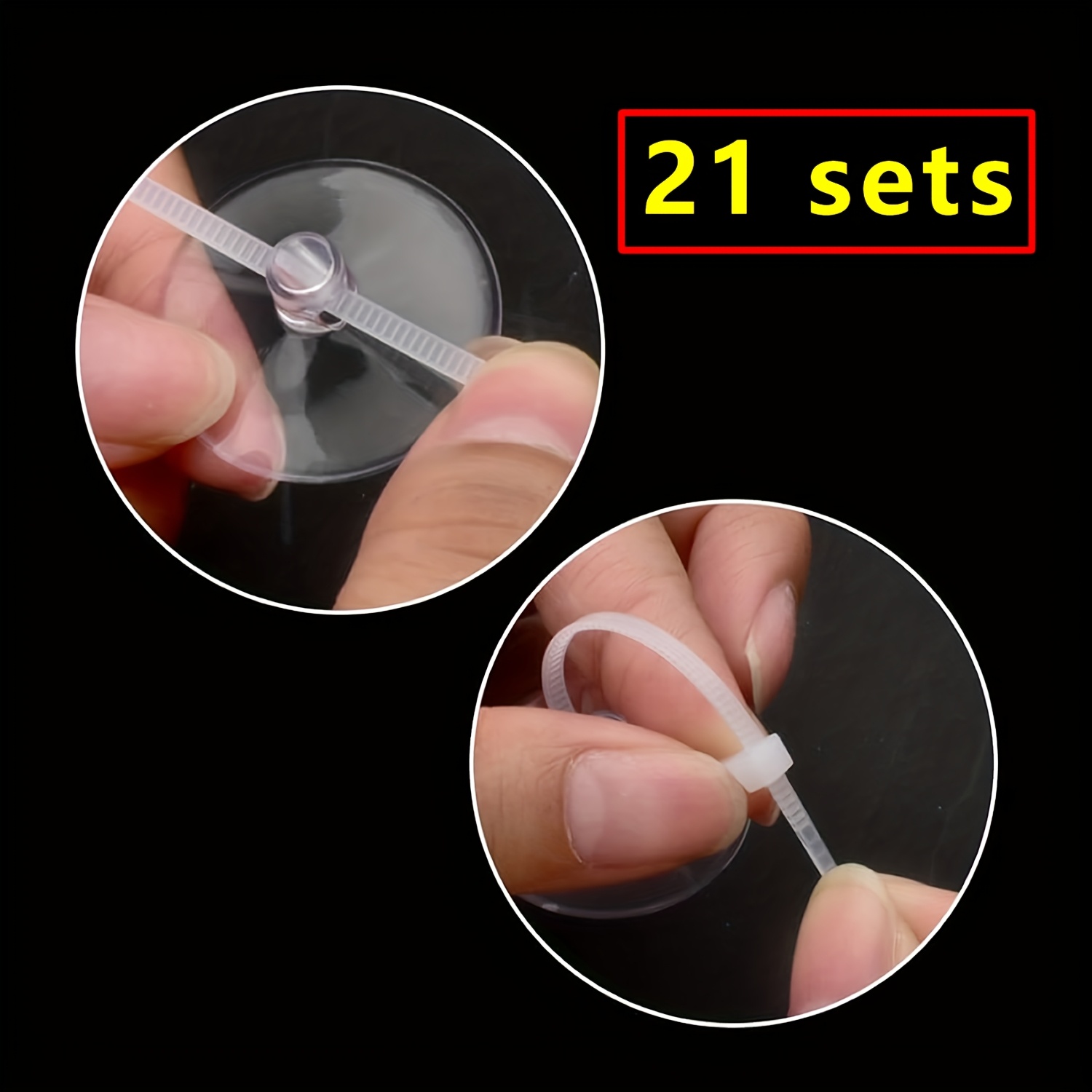 TEMU 21pcs High- Suction Cups With 21-30pcs Pull Strings - Suitable For Amphibians And Reptiles, Cage-mounted Artificial Plant Vine Suction Cups,