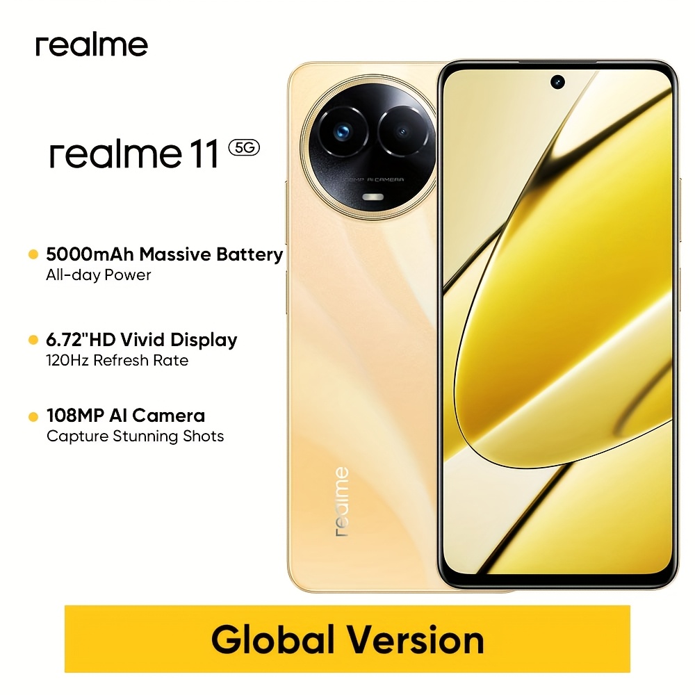 realme 11 5g - 8gb + 256gb storage, 17.07cm hd 120hz display 