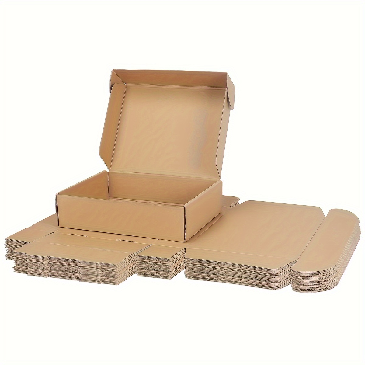10pcs Of Corrugated Cardboard Boxes For Small Businesses, Brown Color