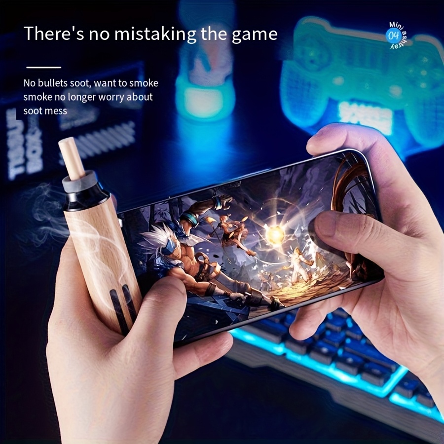 1pc handmade solid wood mini portable ashtray non dropping ash smoke resistant   for car office and outdoor use durable stylish interior accessory car ashtray office   natural     without battery ash prevention from cigarette ashtray for cigarette Product details 4