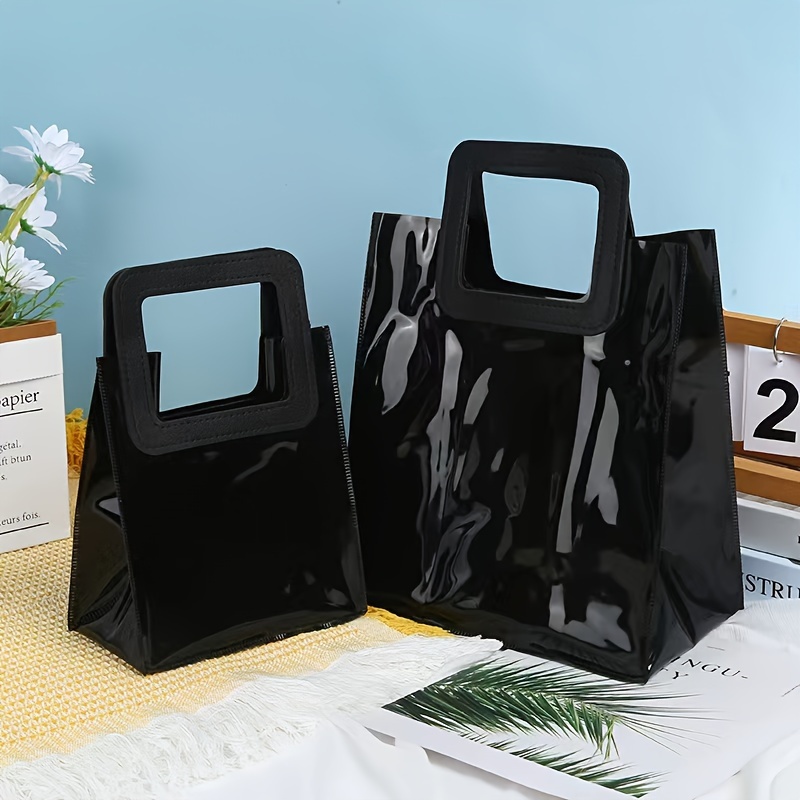 

1pc Tote Bag, Gift Bag With Handle, Pvc Bag, Shopping Bag, Suitable For Gift Shops