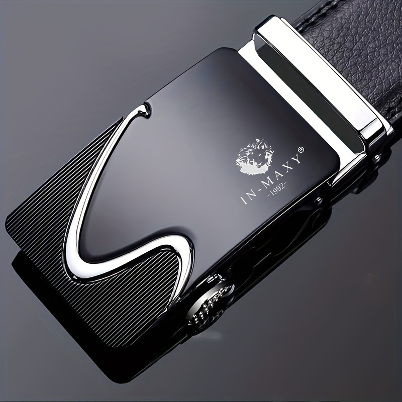 Stylish Leather Belt with Automatic Buckle for Men