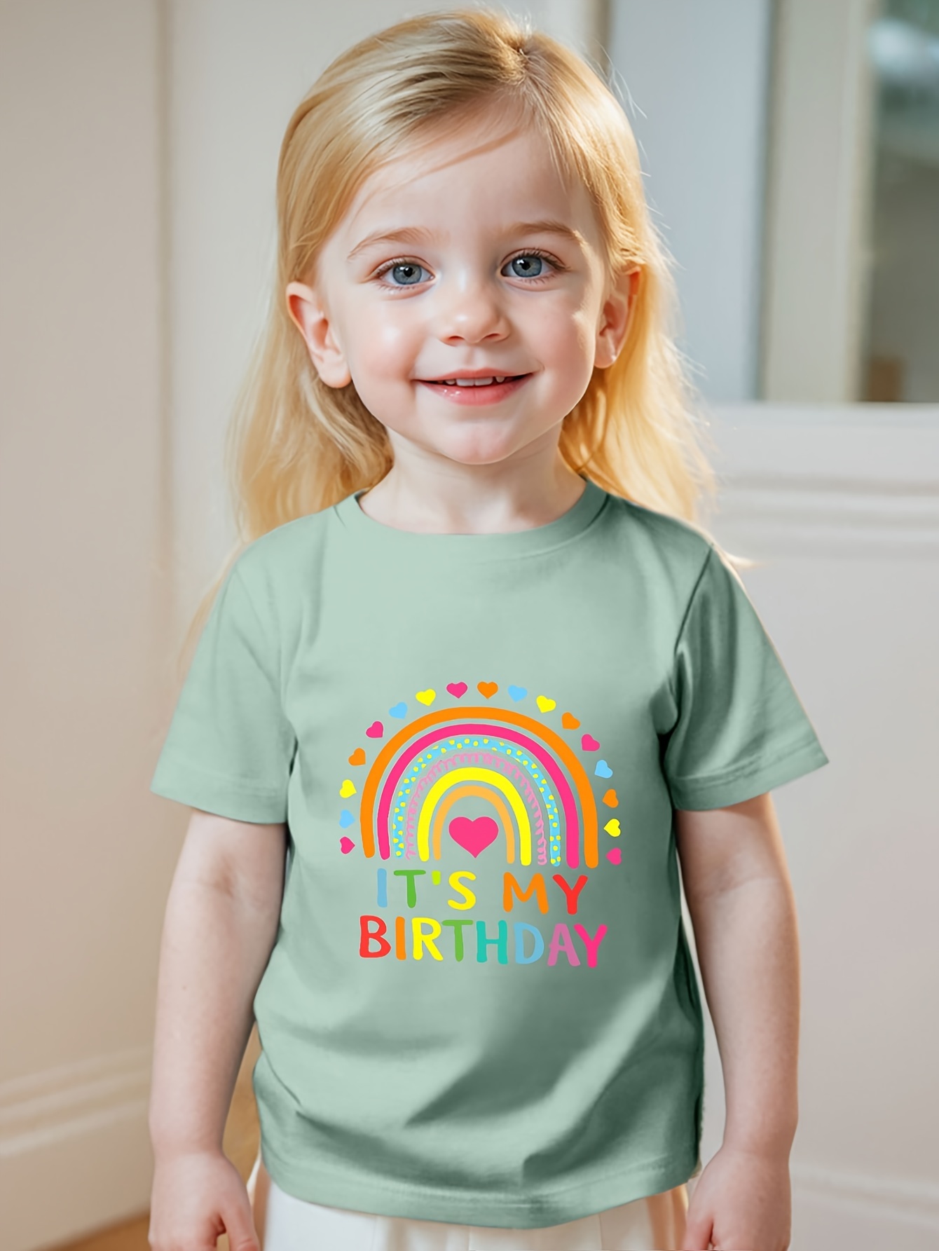 T-shirts à Manches Courtes Avec Inscription « Happy Tee