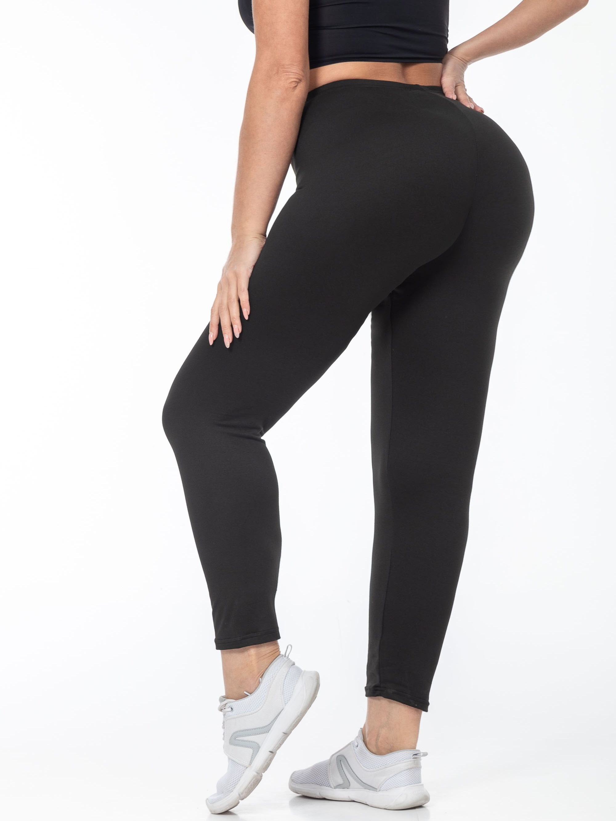 plus size solid simple skinny leggings casual every day stretchy leggings womens plus size clothing