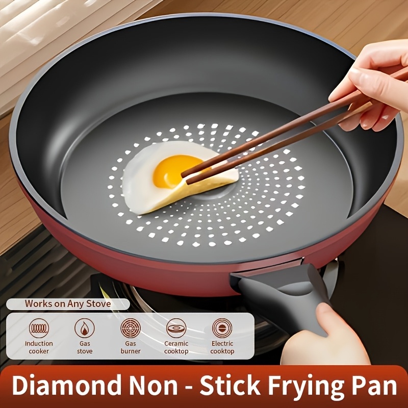     nonstick fry pan induction compatible lightweight smokeless frying pan for gas   stovetops for steak pancakes breakfast 0