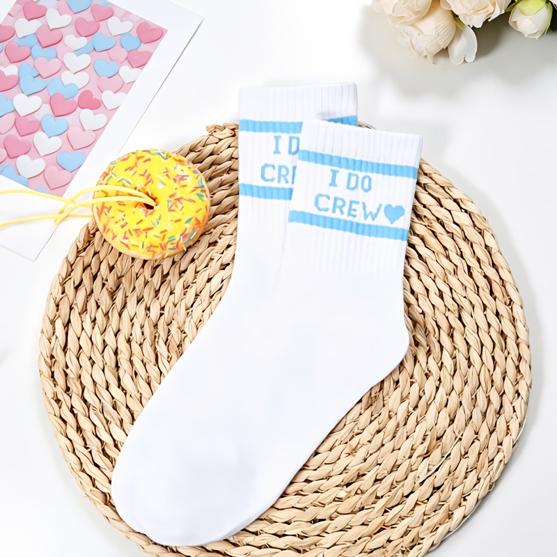 TEMU 1 Pair Of Meaningful Wedding Socks, Featuring "bride/i Do Crew" Printed Design. Comfortable And Breathable, Perfect As A Wedding Gift. An For ,
