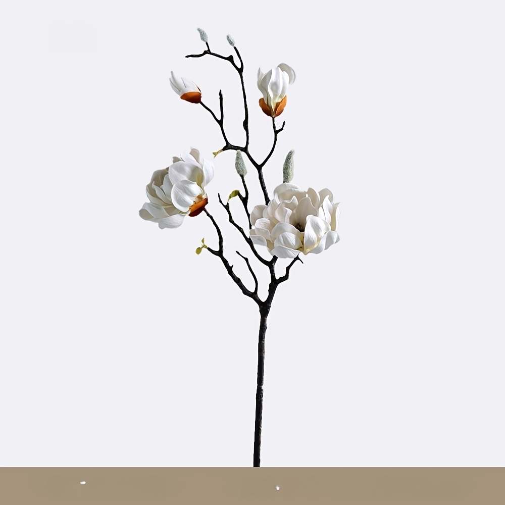 1pc Multi-head Artificial Jade Orchid, Home Decoration Floral Arrangement, Single Stem Artificial Jade Orchid Fake Flower Decoration