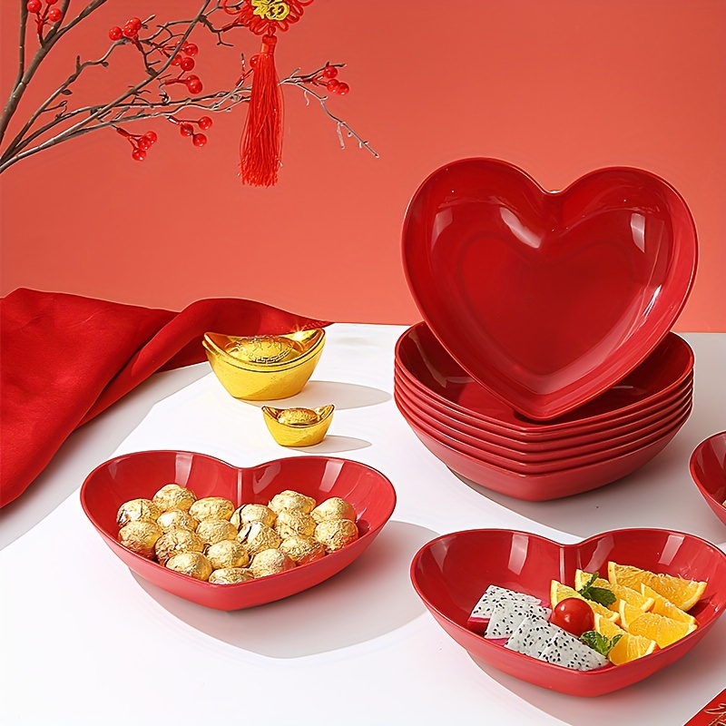Food Heart Shaped Serving Tray Red Heart Heart Shaped Dish Set