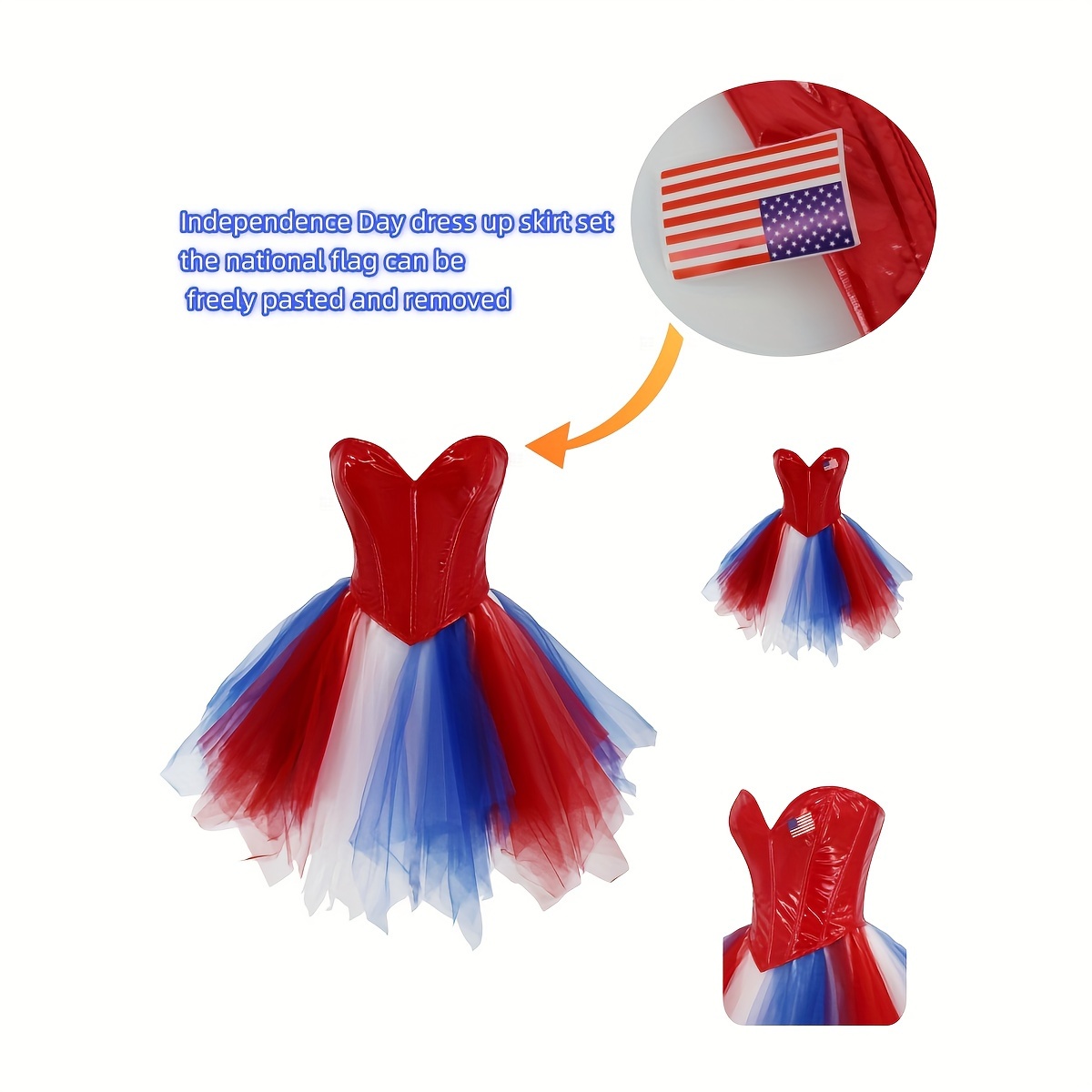 conjunto disfraz patriótico vestido tutú Temu Colombia