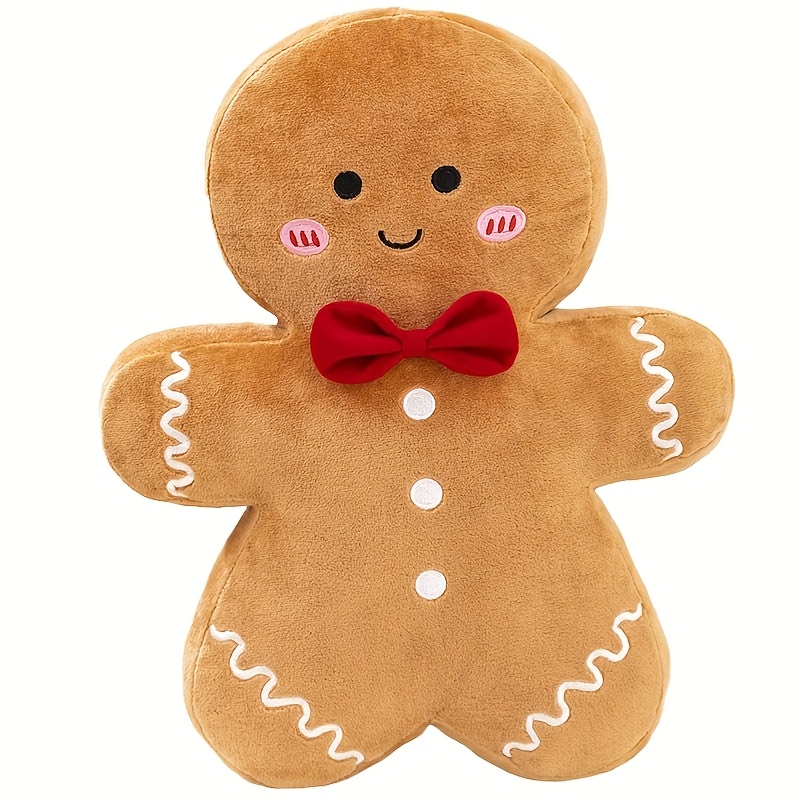 Image of Christmas Gingerbread Plush, Lightweight Holiday Decoration And Gift For Xmas Tree, Cookie Party Decorations - Cute Gingerbread For Man Doll, Gingerbread Decorations For Christmas, Festive Home Accent
