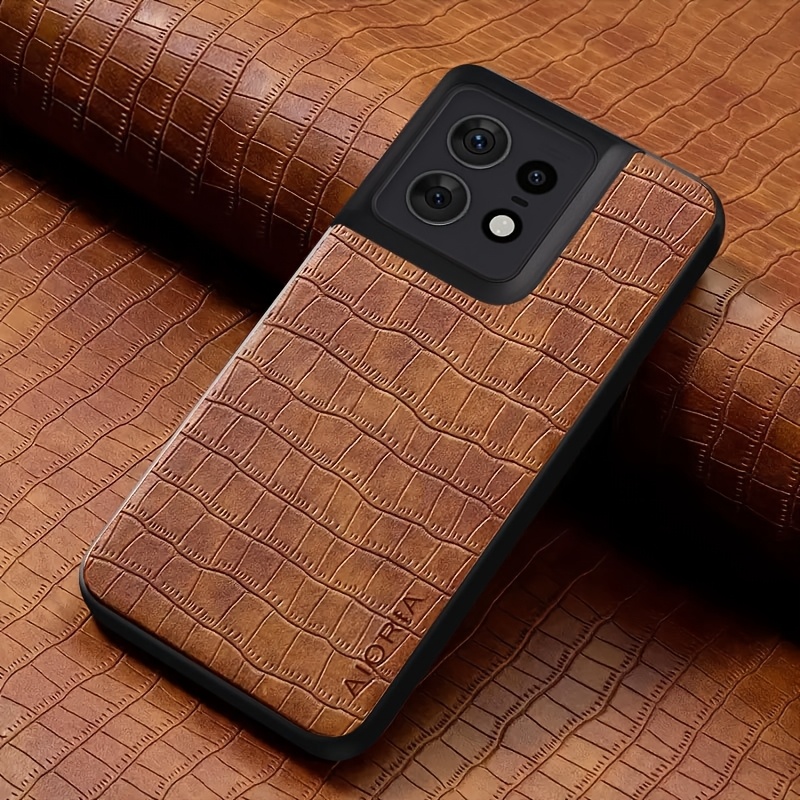 Suncase Custodia In Vera Pelle Per Motorola Edge 50 Pro 5G - Turchese Antico, Fatta A Mano, Con Fodera In Velluto - 2
