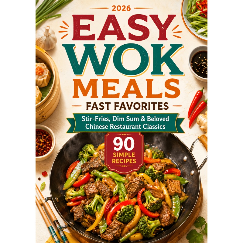 Easy Wok Meals: Fast Favorites, Stir Fries, Dim Sum & Beloved Chinese Restaurant Classics, 90 Simple Recipes, 2026: retailer-supplied image