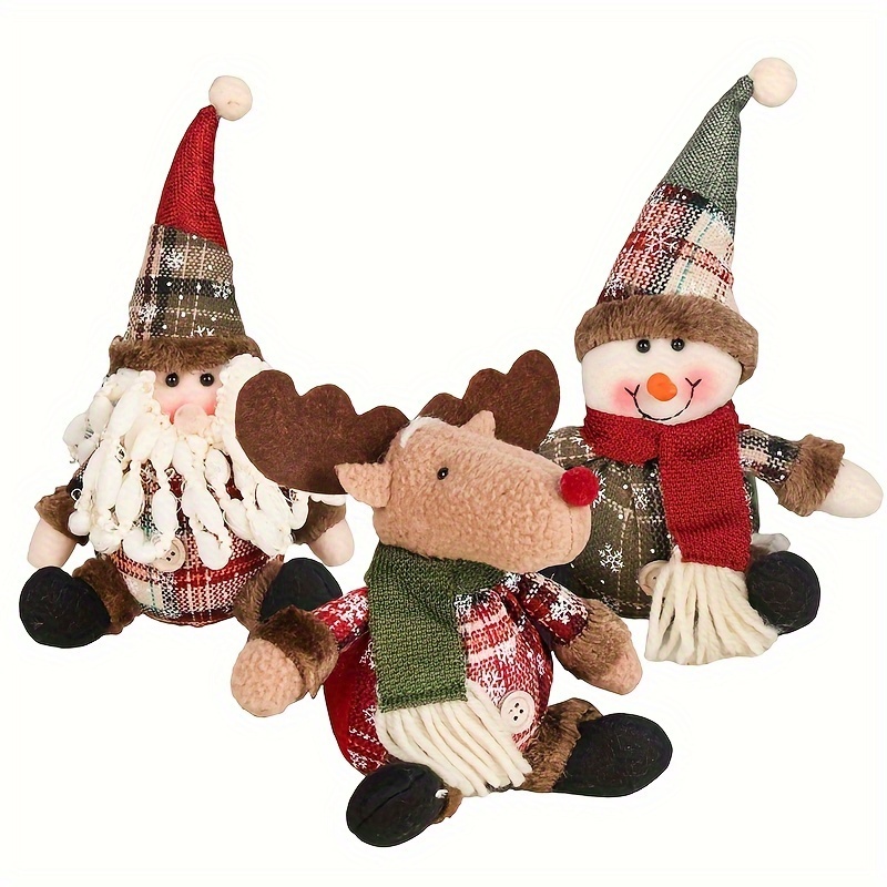 

3- Christmas Decor Set - , , Snowman - & Ornaments - No Needed - Featherless - For Christmas, New - , , Navidad, Decorations