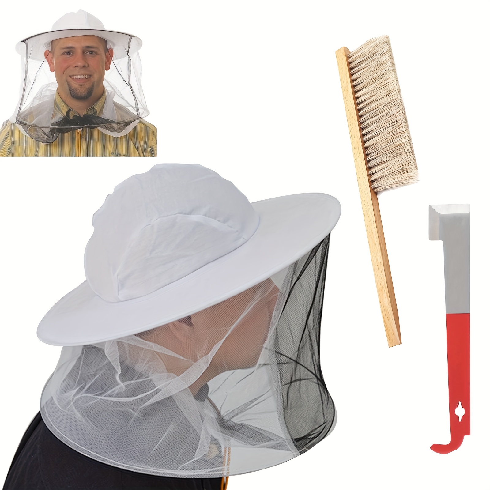 E-shop 3-in-1 Imkerei-Set Grundlegende Imkereibedarf Bienenstockwerkzeuge Imkereiwerkzeuge