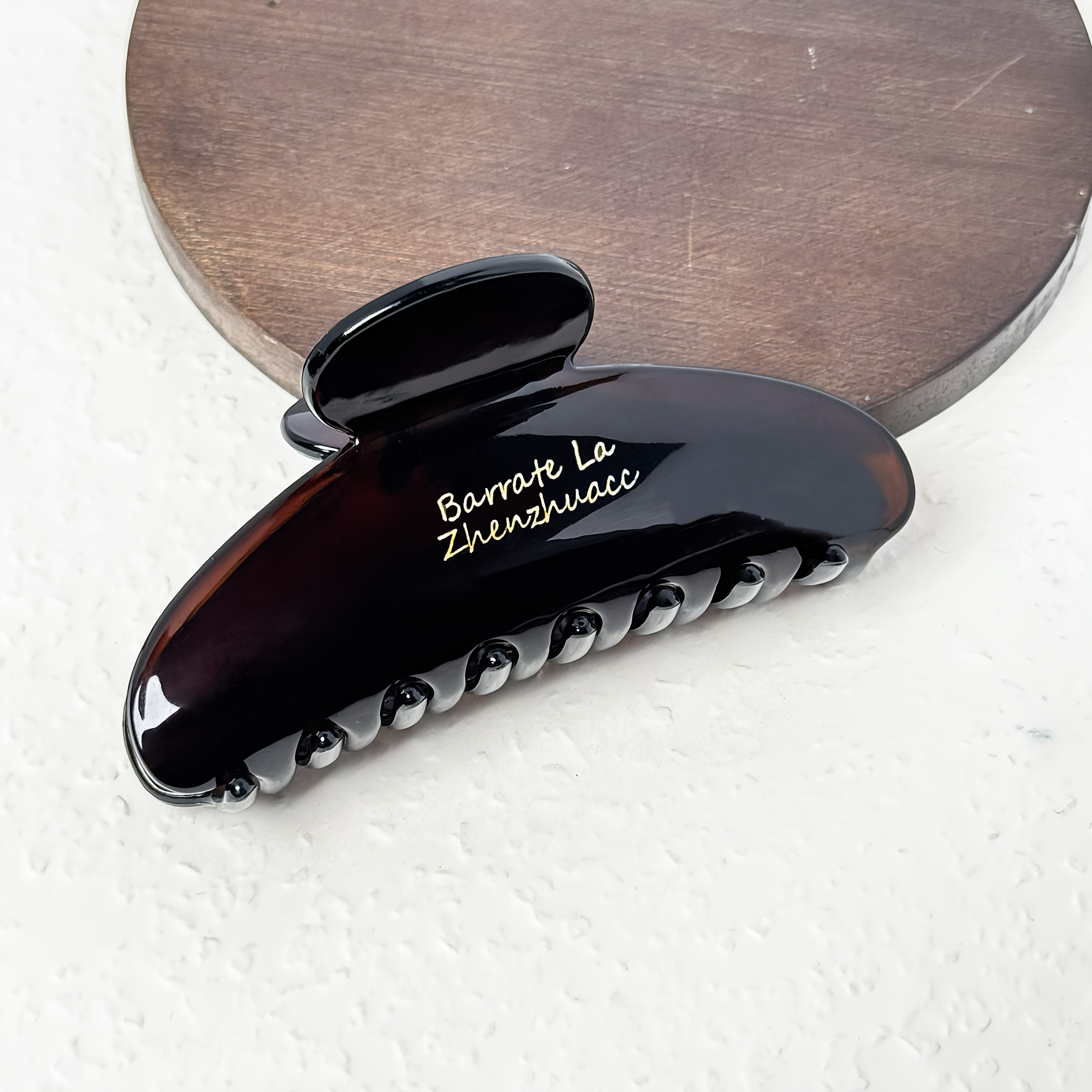 TEMU 1/4 piezas Retro Francés Acetato Pinza de Garra Grande, 4.33" Semicírculo Geométrico Mujer Estilismo Clips para el Cabello Pinza para la