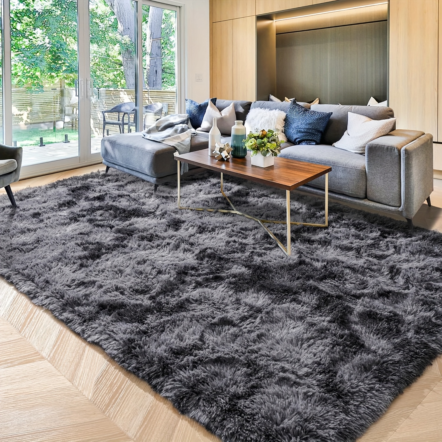 

Fluffy Rug For Living Room Tie-dyed Luxurious Area Rug Rug For Bedroom Rug For Modern Carpet For Home Decor