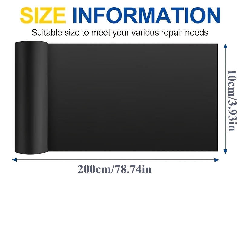 E-shop 1 Rolle 10*200cm selbstklebende Flicken-Reparaturaufnäher, geeignet für Daunenjacken, Kleidung, Zelte, , Sonnenschirme & Sofas, einfach zu