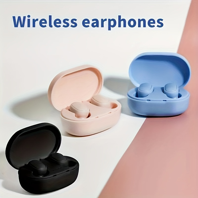 

sporty Comfort" A6s - Hi-fi Stereo Sound, Long Battery Life, Perfect Gift For Men & Women | Rechargeable Mini Sports Headphones In Macaron Colors (black/blue/pink)