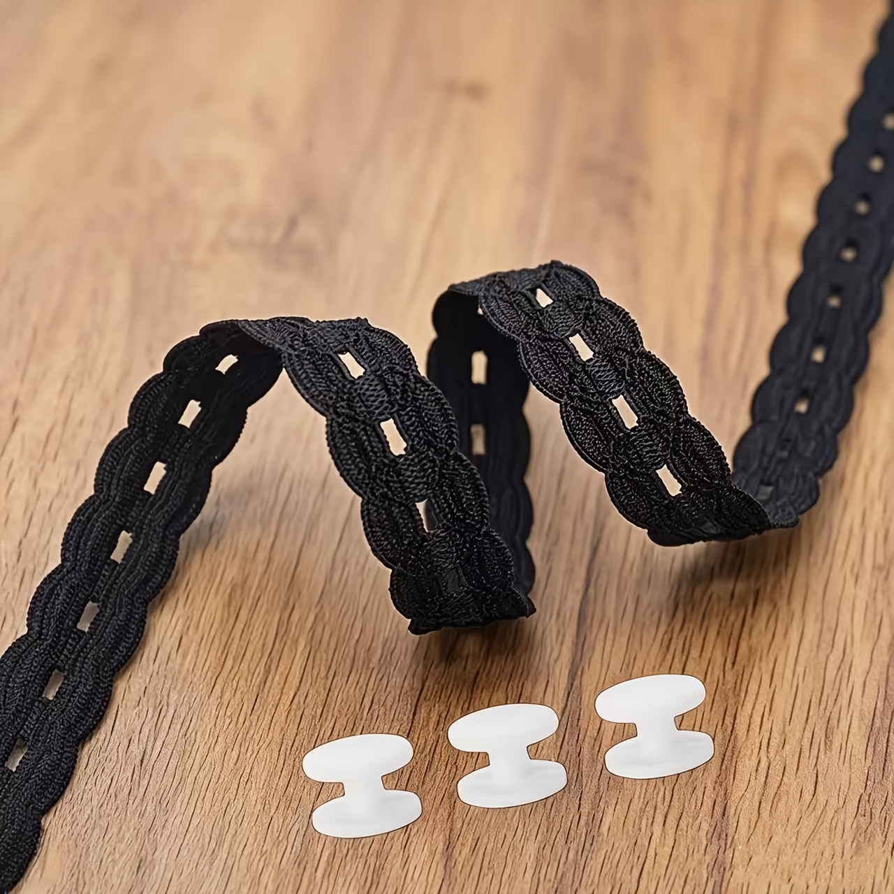 TEMU Juego de 4 piezas (1 correa + 3 hebillas) de cinturón de cintura con dobladillo de encaje exquisito, adecuado para camisetas, vestidos, camisas,