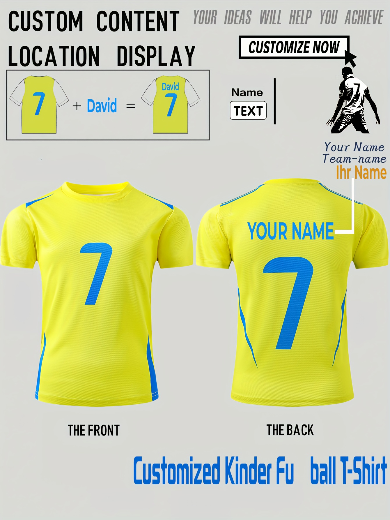 calcio personalizzata e numero #) uniforme Temu Italy