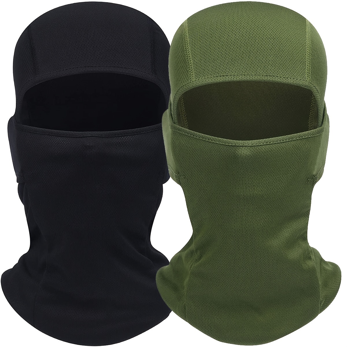 

2pcs Full Face Mask Hats For Men Women Balaclava Hood Helmet Liner Uv Protector Lightweight For Motorcycle Cycling Fishing Snowboard
