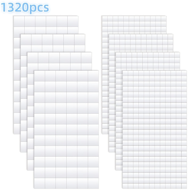 TEMU 660 pezzi/990 pezzi/1320 pezzi, punti adesivi a in materiale a bolle 3D , nastro in schiuma a 2 dimensioni (0,47 pollici, 0,24 pollici) per e