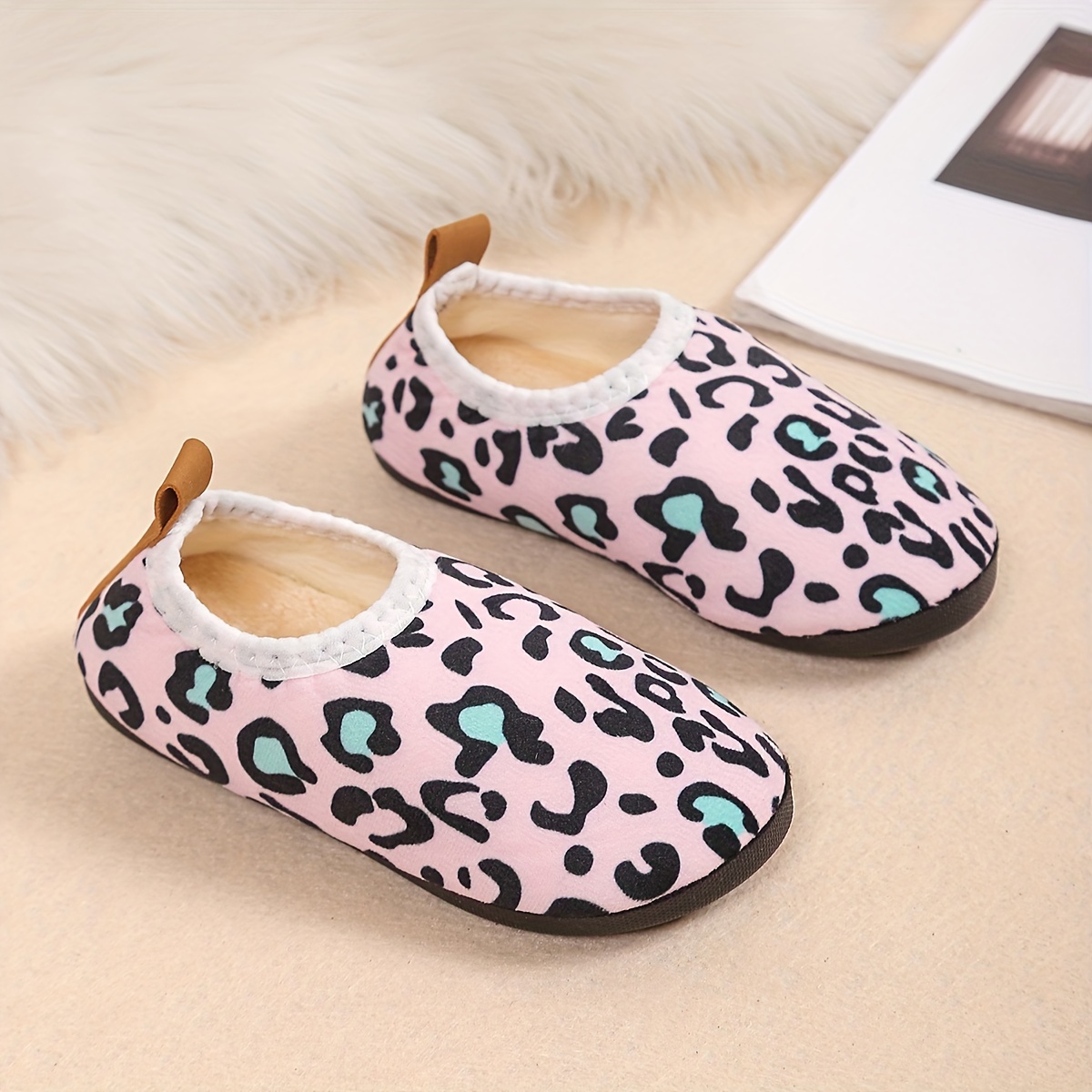 Leopard Print Girls Slippers Womens Brown Havaianas Slim Square