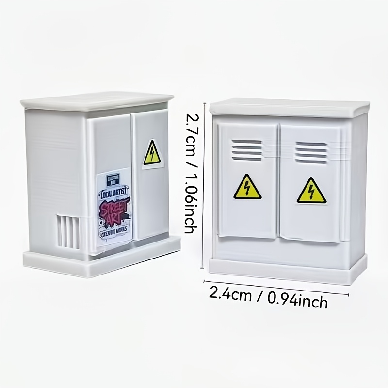 3pcs Set of Miniature Distribution Box Models for DIY Sand Table