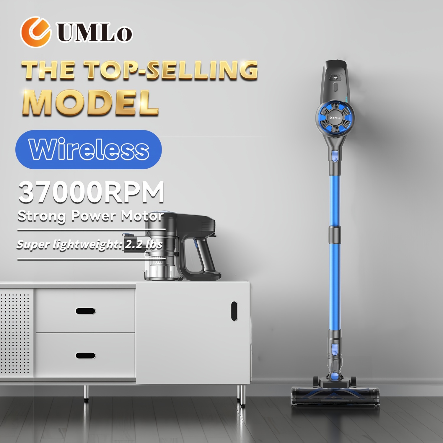 

Umlo Cordless , 6-in-1 - 2200 Mah Battery, 40 Mins Max , Cleaners For Carpet Hardwood Pet , N3s