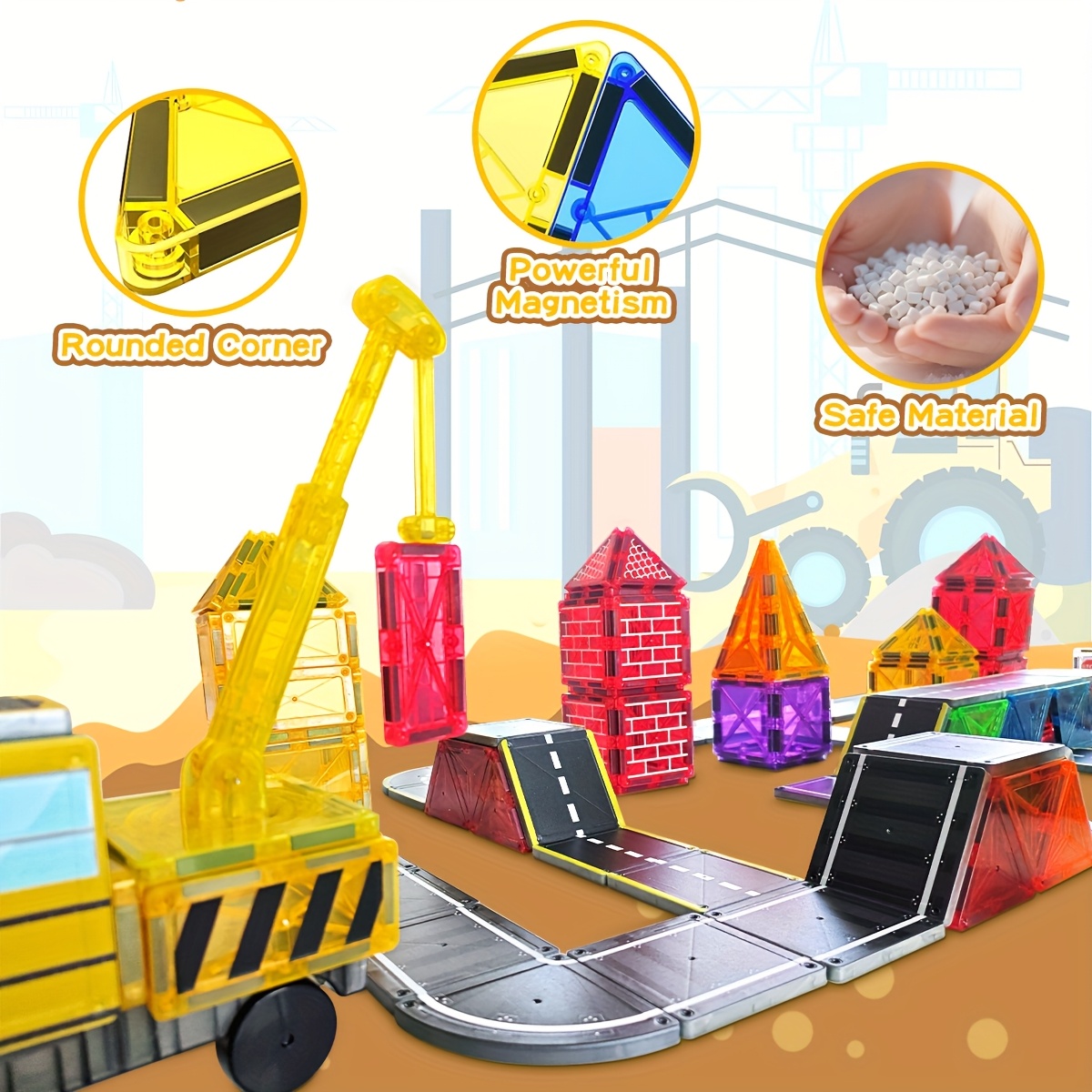 Magnetic Building Road Assembly Set for Creative Learning