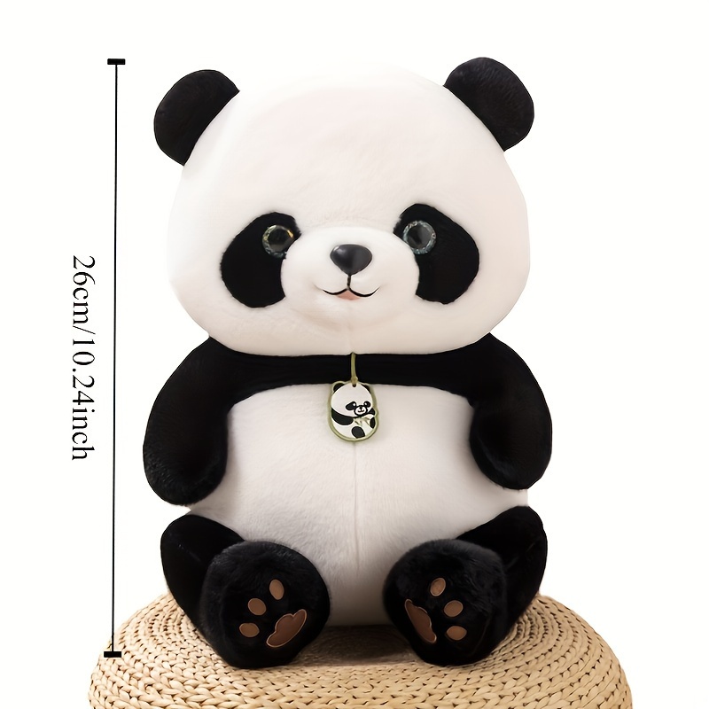 adorable   panda plush toy with strawberry soft polyester mixed colors ideal gift for teens   halloween christmas room decor and party favors