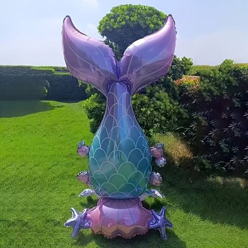 1pc giant mermaid tail aluminum foil balloon 155 5x81 5cm sparkling ocean theme party decoration for birthdays weddings engagements mermaid party decorations wedding decoration elegant party accessory shimmering texture