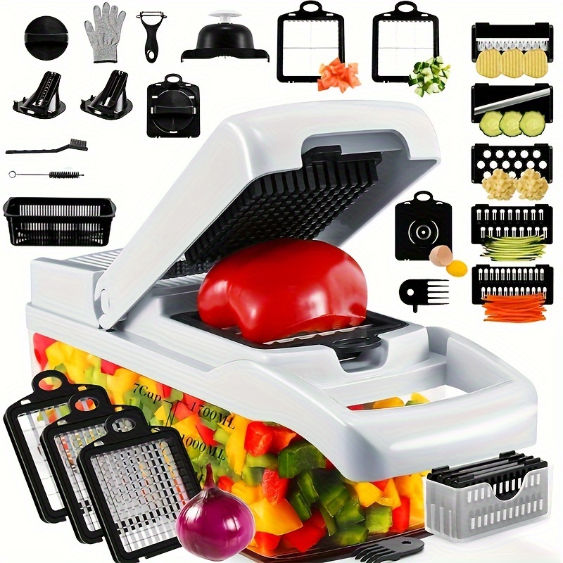 

26 In 1 - And , Mandoline , Salad Dicer Container For , , Garlic, Vegetables, ,