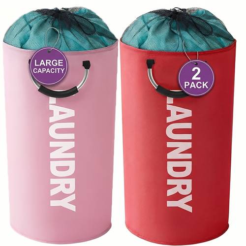 1pc 2pcs 95l large capacity foldable laundry basket new drawstring foldable fabric clothing storage basket suitable for multiple suitable for bathrooms rooms outdoors dormitories multi functional laundry basket