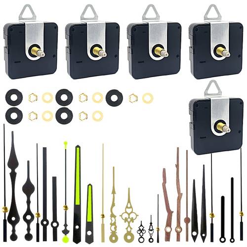 reparatur- und ersatzset für uhrenwerke, inklusive 5 mechanismus-sets und 8 zeiger-sets, ideal für kreative uhren und wanddekorationen