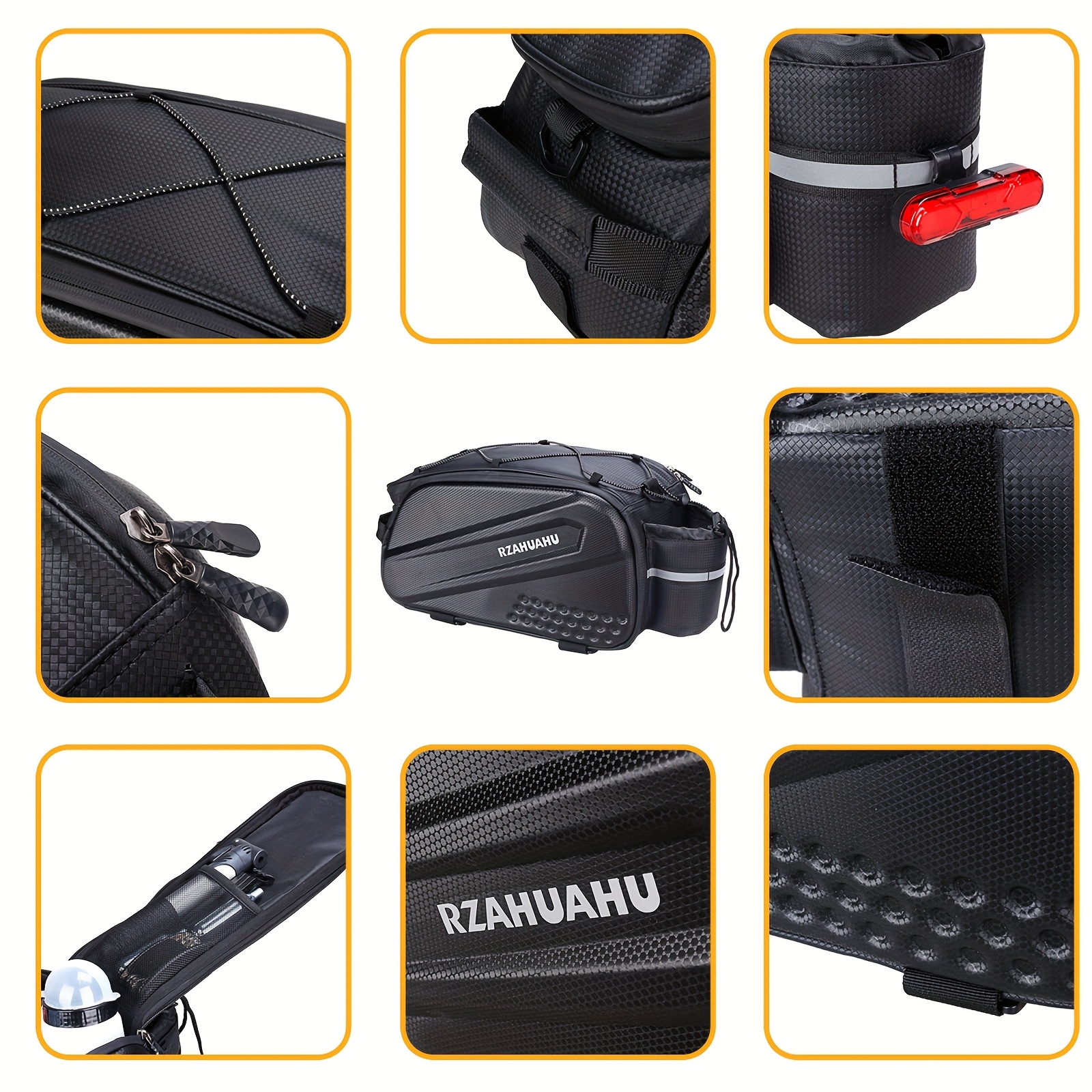 Bicycle Rear Rack Bag, Mountain Bike Camera Sling Bag, Shoulder Bag, Camel Bag, Hard Shell Waterproof Rear Cycling Bag