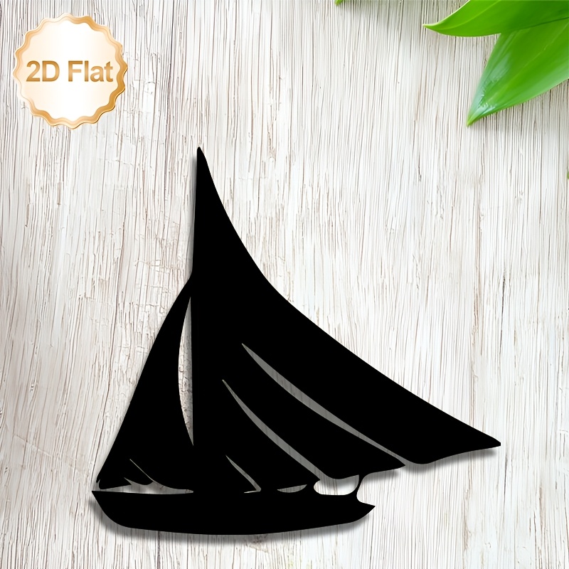 Sailboat Pattern Metal Wall Decor for Living Room