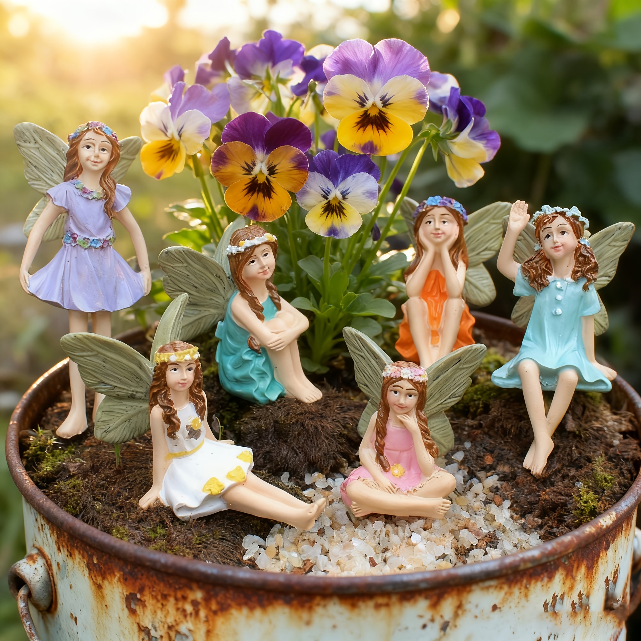 MUELODSIC Figurines Miniatures de Loutres en Résine 4pcs Décoration Succulente DIY Micro Paysages Présent Élève pour Décoration Gâteau d'anniversaire