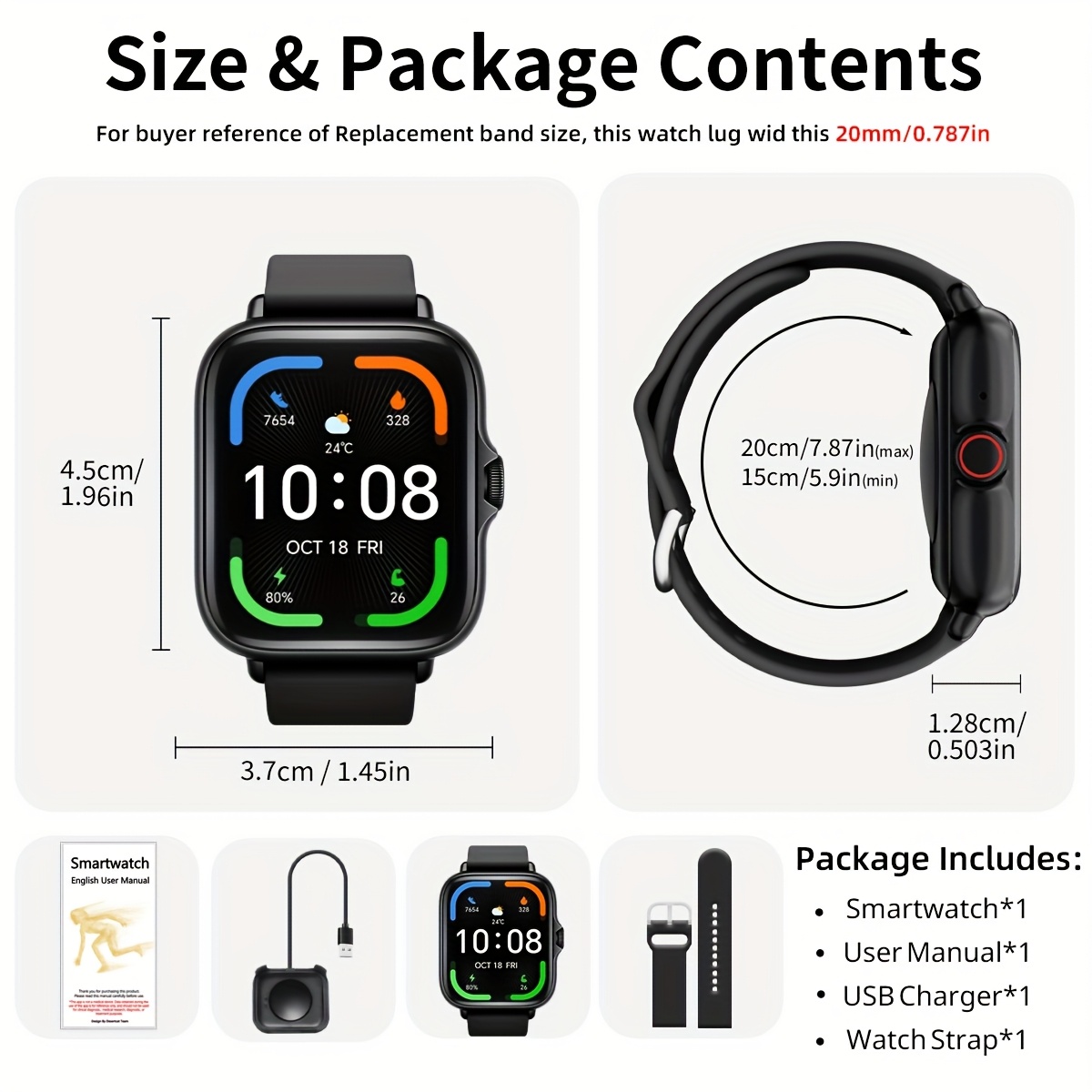 relógio inteligente  , tela sensível ao   completa de 1.83, monitorador de   com funções de   e mensagem, pedômetro, múltiplos   esportivos, compatível com dispositivos ios/android, estilo  , pulseira de silicone, caixa de liga  , presente ideal para qualquer ocasião, relógio inteligente para telefones android,   detalhes 2