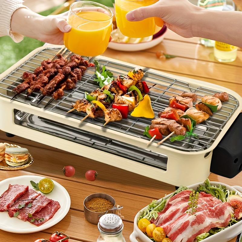 

Indoor Electric Grill, Non-smoking, Kitchen Indoor Grill With Cooking Detachable Plate, Removable Temperature Controlled Portable Grill, Dishwasher Safe, 1500w