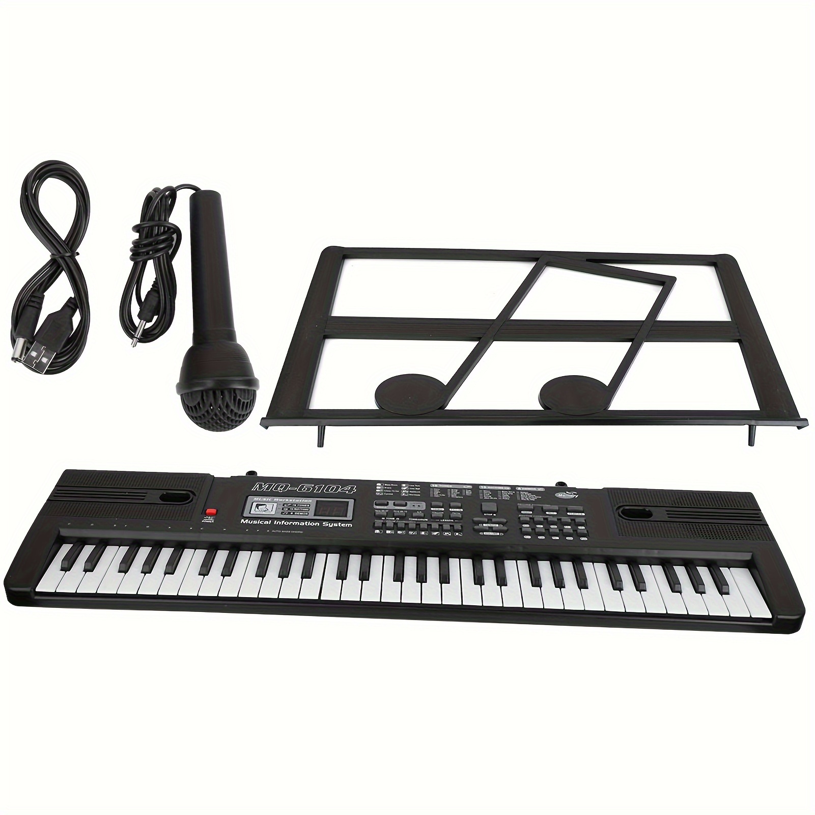 

61-key Digital Music Electronic Organ Portable Keyboard With Microphone