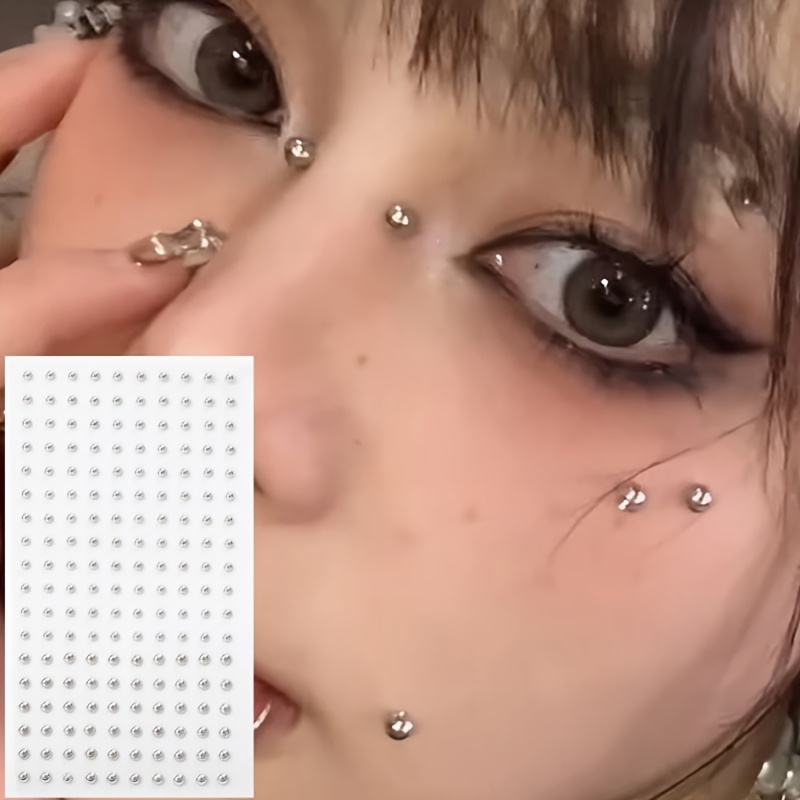 180pcs Waterproof Self-Adhesive Fake Piercing Set, Temporary Body Jewellery