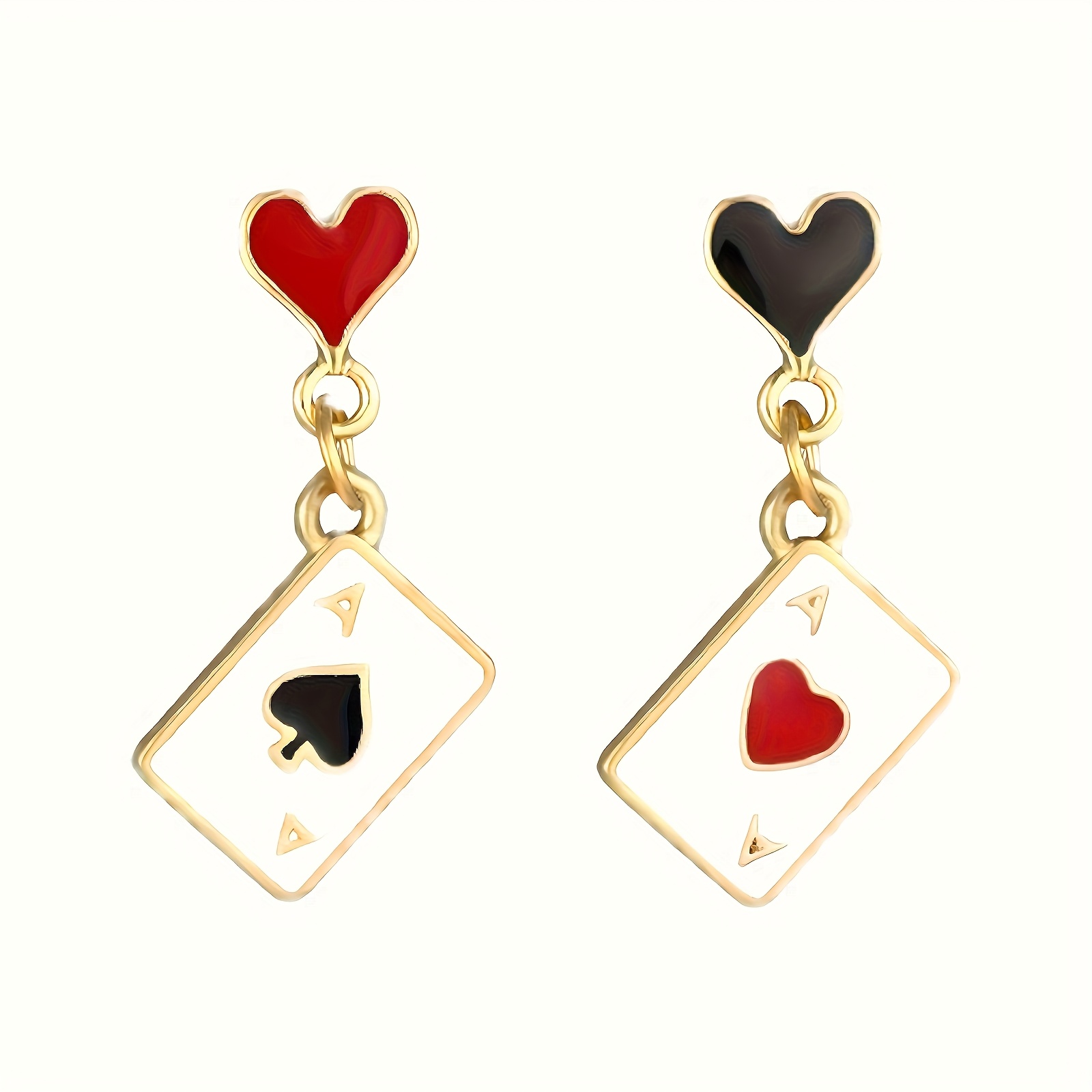 TEMU Pendientes Asimétricos de con Forma de Pala - Diseño Cuadrado con Colgante, Regalo Único para de Mujeres o Uso Casual