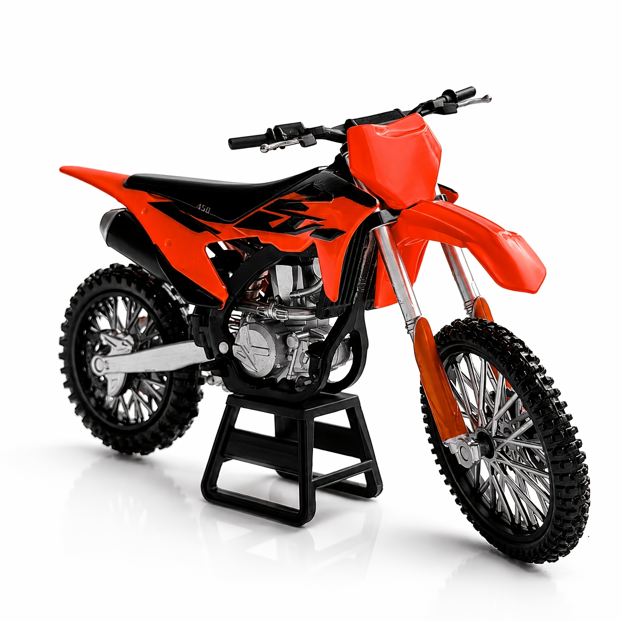 TEMU Off-road Motorcycle Model, Die-cast Metal Dirt Bike Model With Base, Suitable For Collecting, Desktop Ornament, And Gifting