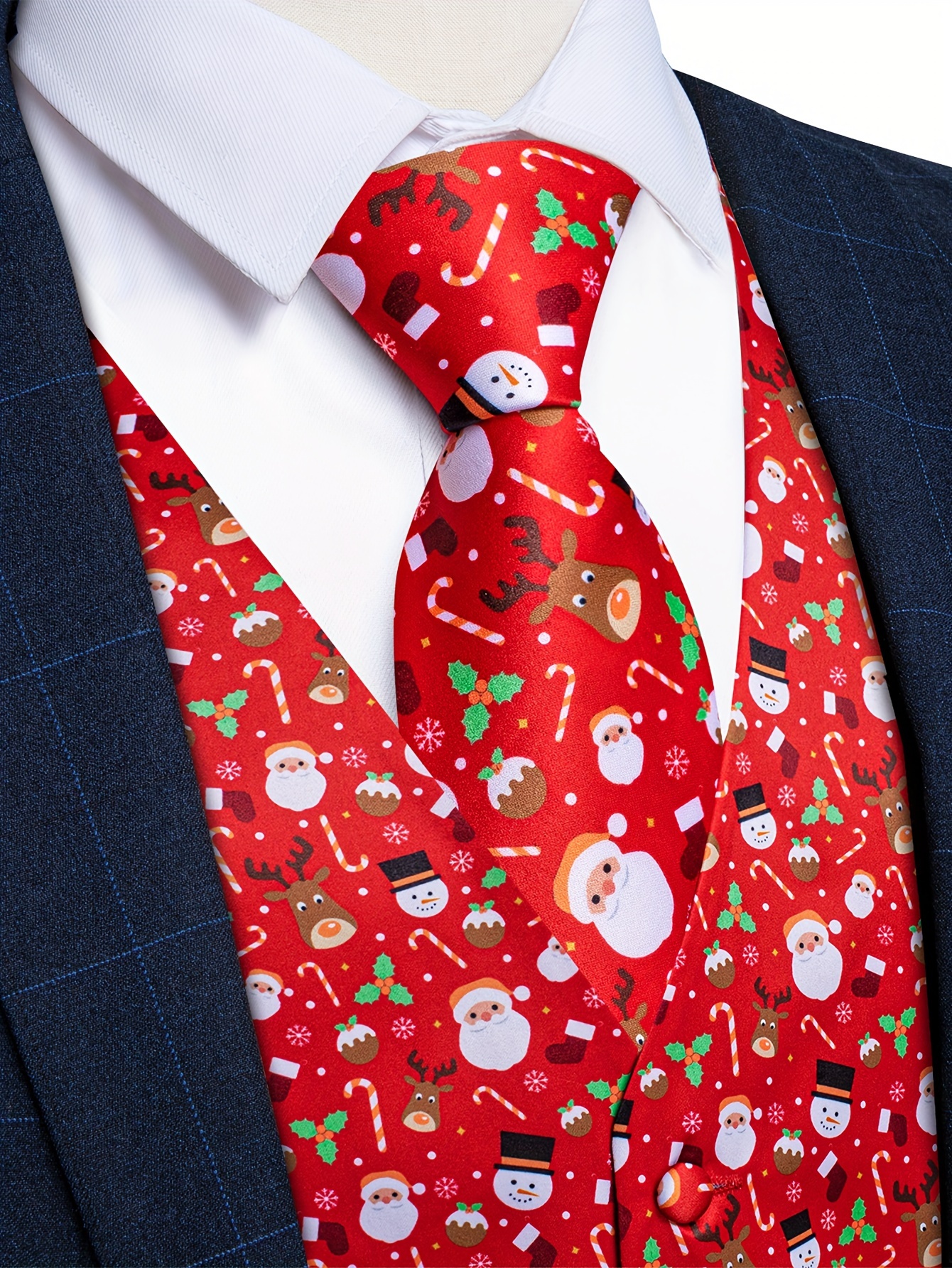 waistcoat vintage vest suit tie set christmas gift