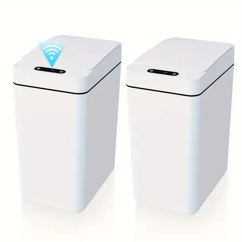 bathroom small trash can with lid 3 2 gallon touchless automatic trash can ultra thin motion sensor smart trash can for bedroom office living room