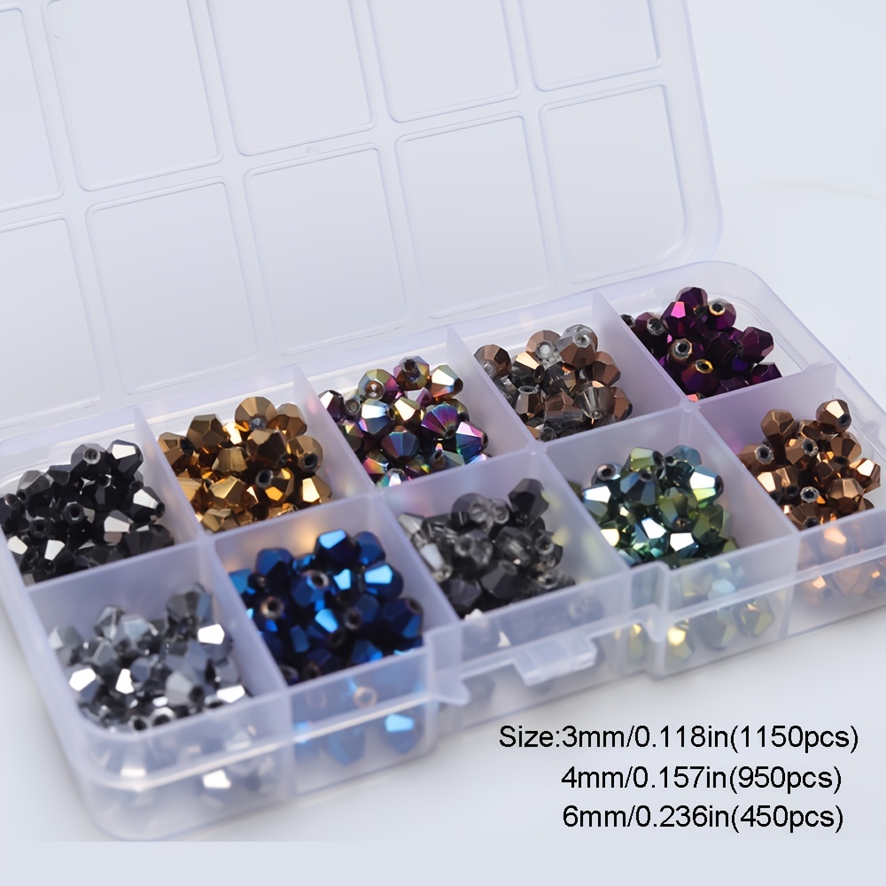 Image of 3 4 6mm Czech Bicone Beads Kit For Making Jewelry Material For Jewelry Loose Spacer Beads
