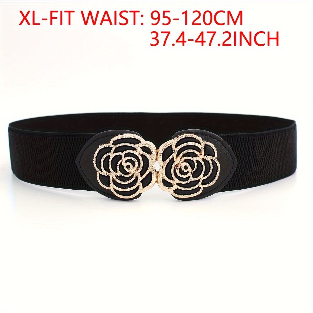 Fashionable Women's Belt, New Influencer Style Waist Cincher, Decorative Dress Waistband With Rose Flower , Elastic Stretch Band