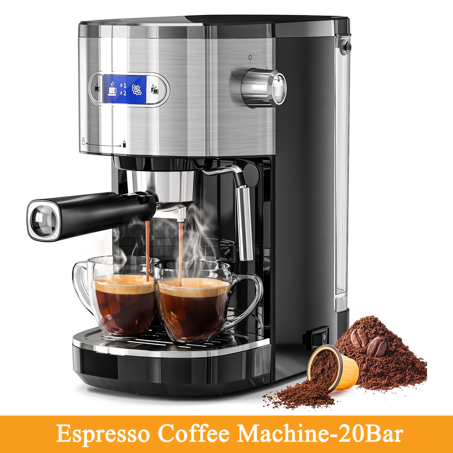 

Espresso Machines Or Maker , 20 Coffee Machines With Steam Milk Frother Steam Wand, Cappuccino/ Latte/ Machine With Hot Water . Ideal For .